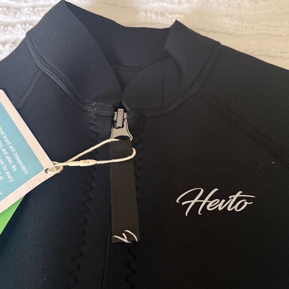 Hevto Boy’s Youth 16 Black and Blue Swim Neoprene Wetsuit - Picture 6 of 10